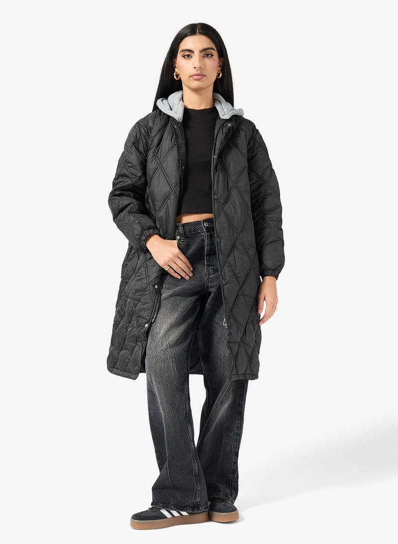 ELLA Longline Padded Jacket - Image 4