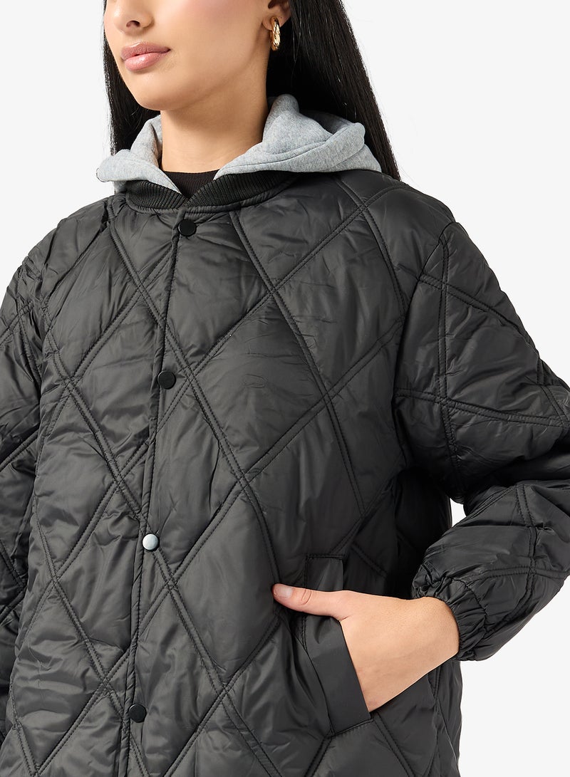 ELLA Longline Padded Jacket - Image 3