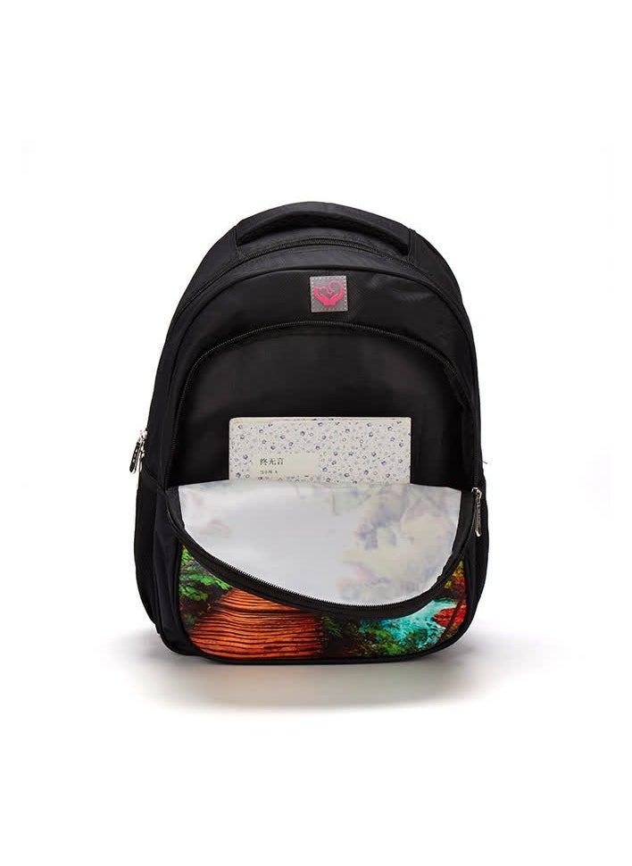 Generic - Manufacturer cartoon animation 42cm backpack Kuromi printed primary and secondary school student schoolbag,Library B-8 Pink - Large - Image 1
