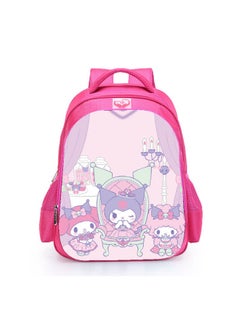 Manufacturer cartoon animation 42cm backpack Kuromi printed primary and secondary school student schoolbag,Library B-8 Pink - Large