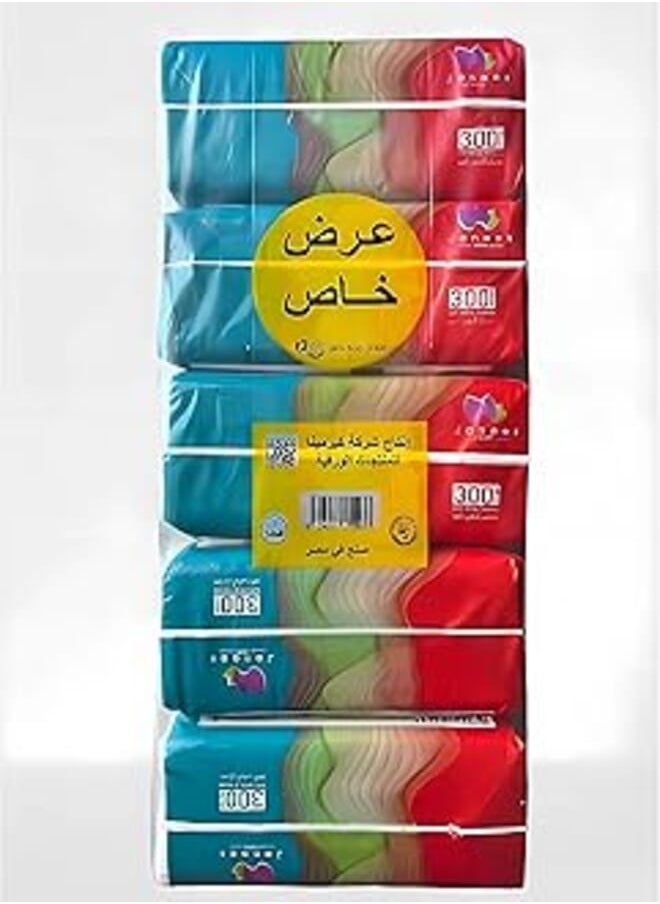 Janees Facial Tissue From Janees - 300 Tissue - Set Of 5 Packs 
