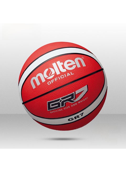 genuine goods Moteng molten Basketball Rubber Ball No.7/No.6/No.5 Moteng B7G2000 Wear-resistant Basketball GR7-RW (red)