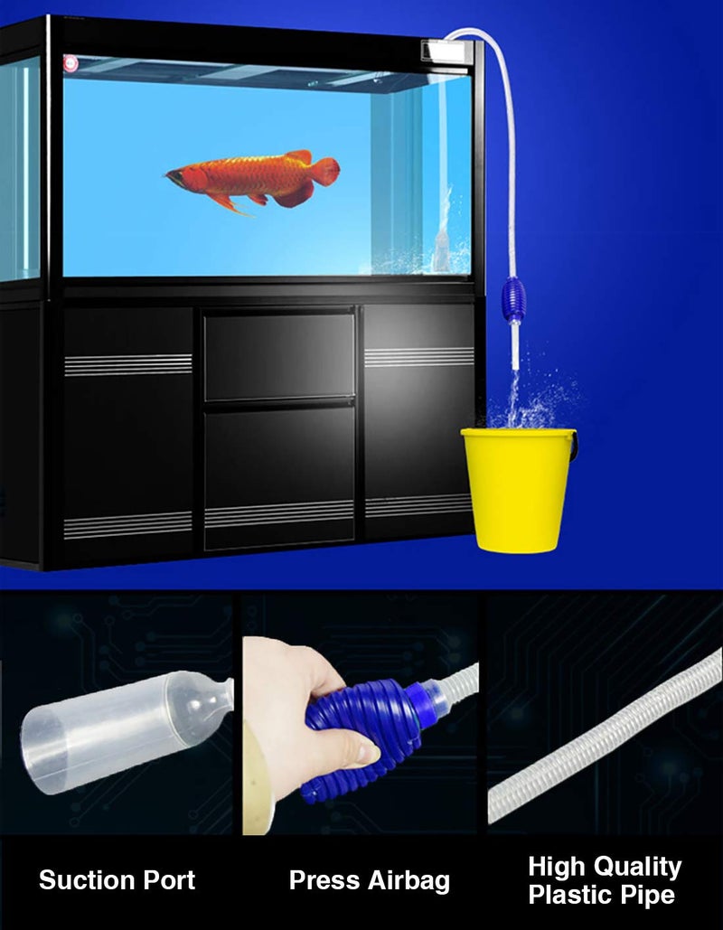 Futurekart Aquarium Fish Tank Siphon Vacuum Water Pump Gravel Cleaner (White) - Image 4