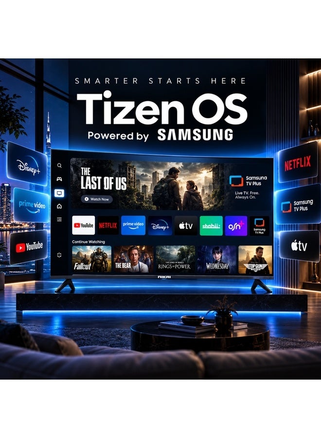 نيكاي NIKAI 85 Inch QLED 4K UHD Smart TV with Samsung Tizen OS, HDR10+, Dolby Vision, Dolby Atmos, Samsung TV Plus, Game Mode, Wi-Fi, Bluetooth, Apple AirPlay & HDMI | 85QTZNSQLED 85QTZNSQLED black - Image 3
