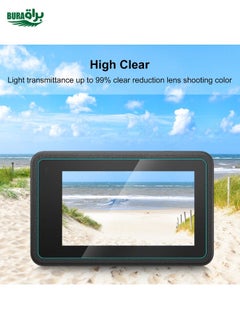 BURAQ For DJI Osmo Action 4 PULUZ 3-in-1 Lens Front and Back Screen Tempered Glass Explosion-proof Film (Transparent)  - Image 5