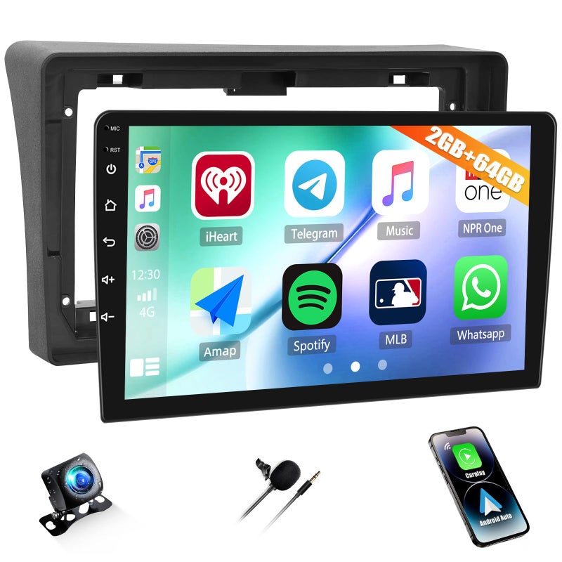 Camecho 2+64G Car Stereo Radio for Nissan Frontier Pathfinder 2005-2008 with Wireless CarPlay Android Auto, 9" Touch Screen Android 13 Car Radio with GPS Navigation Bluetooth WiFi Mirror Link Backup Camera - Image 1