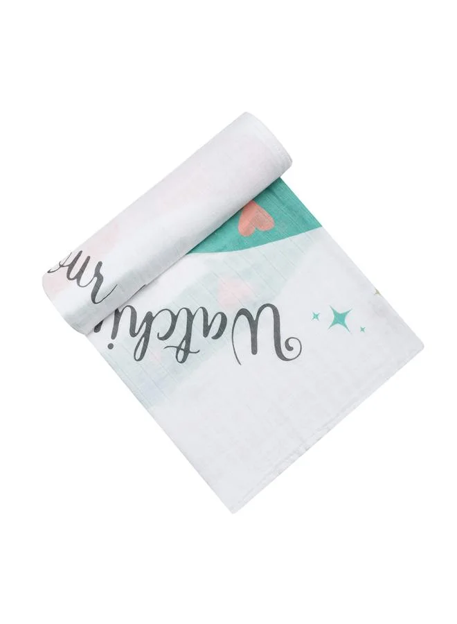 Luna & Lily Milestone Bamboo Blanket and Toy Set 120 x 120 cm