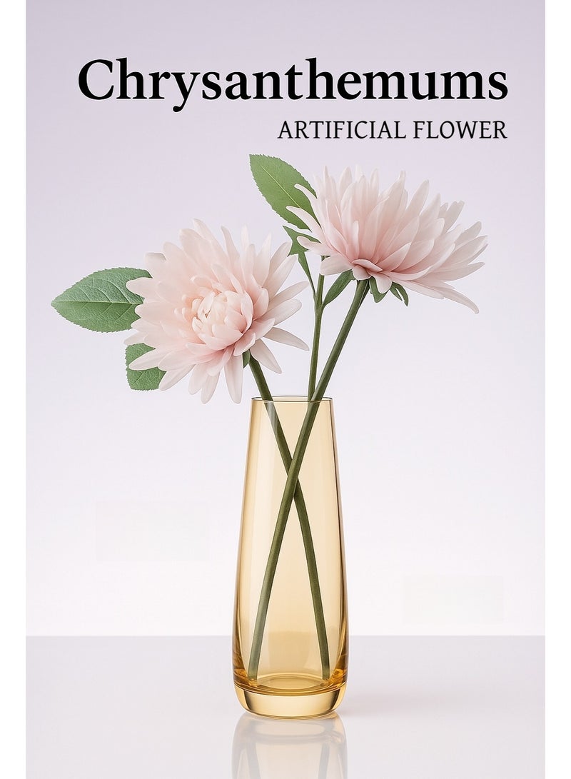 4 pcs Chrysanthemum Simulation Flowers Artificial Flowers Home Decoration-Pink - Image 1