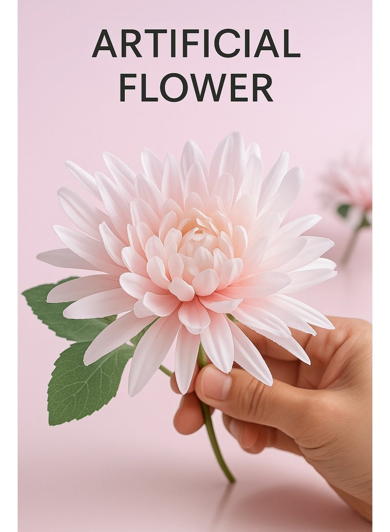 4 pcs Chrysanthemum Simulation Flowers Artificial Flowers Home Decoration-Pink - Image 3