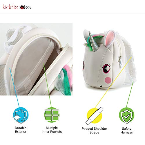 KIDDIETOTES Unicorn Plush Softcase Backpack for Kids, Toddlers, Children - Perfect for Daycare, Preschool, Kindergarten and Elementary School - Image 2