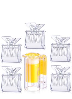KASTWAVE 5 Pieces Plastic Bee Queen Clips Transparent Bee Cages with Queen Bee Marking Bottle for Beekeepers Mark Tool  - Image 1