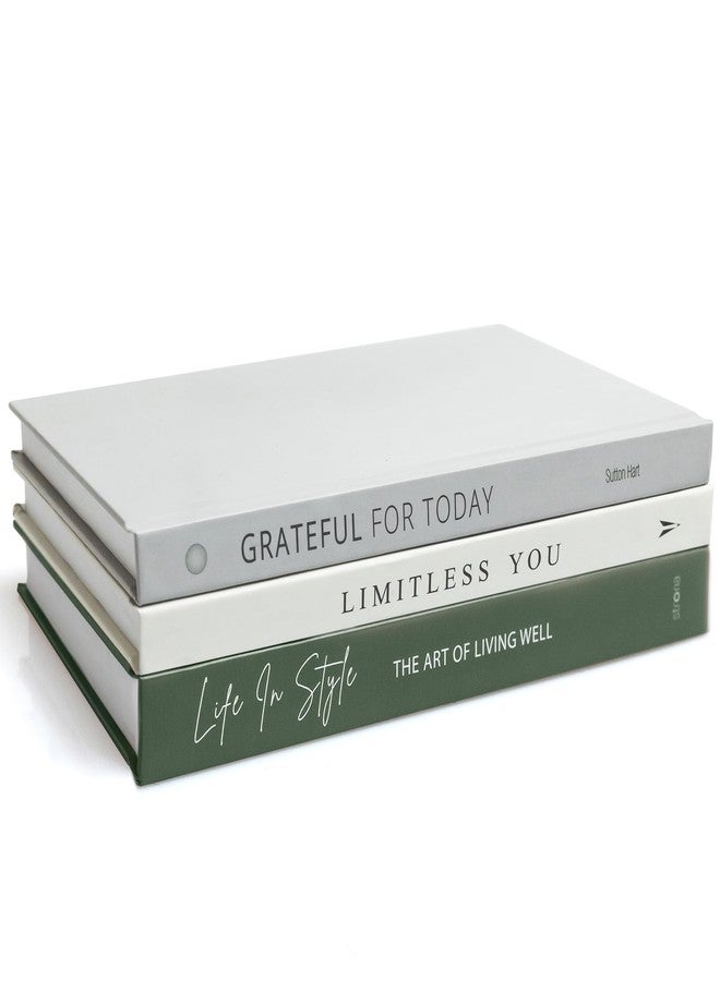 STRONA Olive Green Decorative Books for Home Decor - Faux Books for Living Room Decoration, Green Decor Books for Coffee Table or Shelves - Image 1