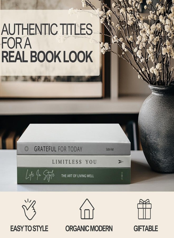 STRONA Olive Green Decorative Books for Home Decor - Faux Books for Living Room Decoration, Green Decor Books for Coffee Table or Shelves - Image 4