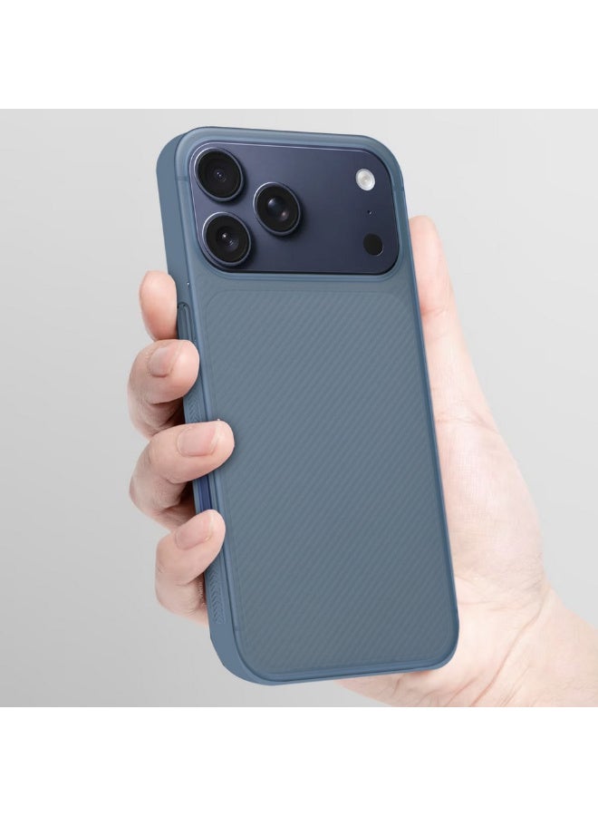 CATANES 3Packs Case Cover for iPhone 17 Pro Max, Air Skin Line Design Back Cover, Sturdy Durable Ultra-Thin Case, Drop Protection Cover Clear with Two Privacy Screen Protectors - Light Blue - Image 3