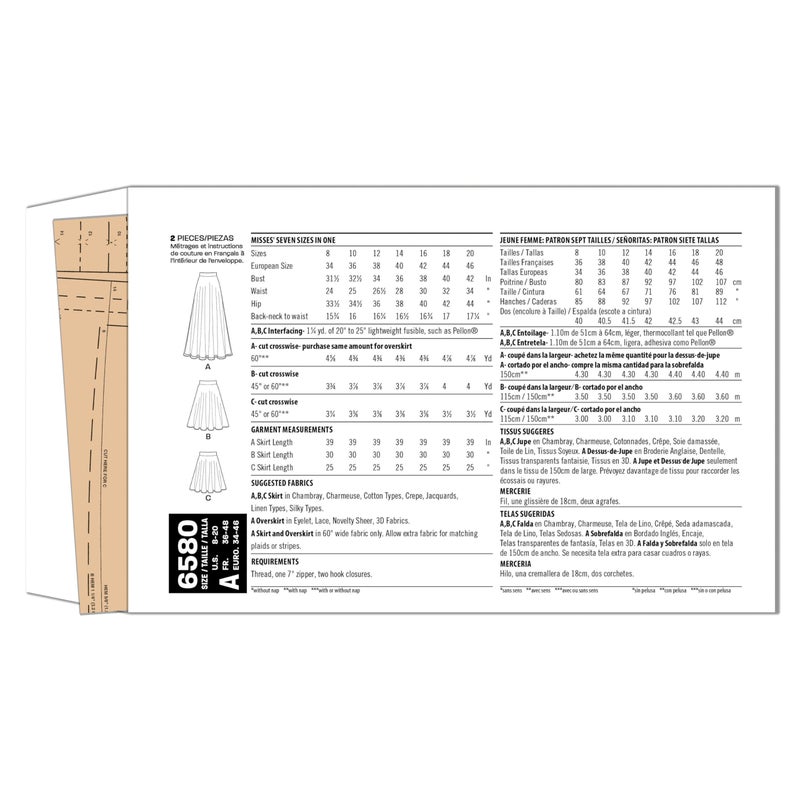New Look Misses' Circle Skirt Sewing Pattern Packet, Design Code S9441, Sizes 8-10-12-14-16-18-20 - Image 2