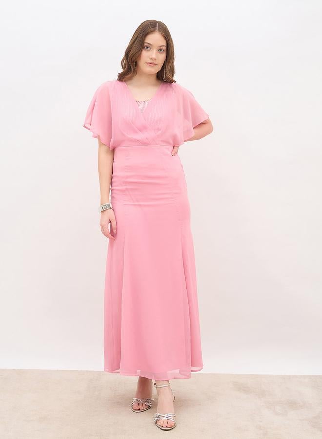 Styli Embellished Sequined A-Line Maxi Dress - Image 2