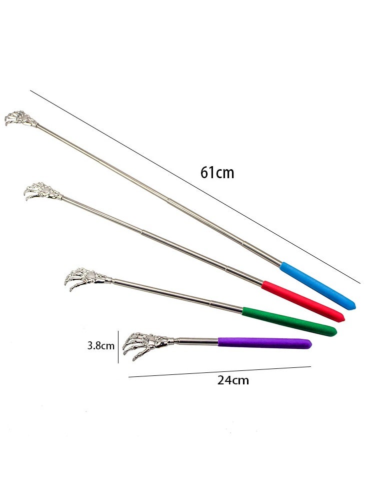 AlexVyan 1 Pcs Imported Extendable Itching Stick Back Massager Back Scratcher, Extendable Extra Long Massage Tools,Stainless Steel Heavy Duty Curved Back Itching with Non-Slip Handle for Men Women - Image 3