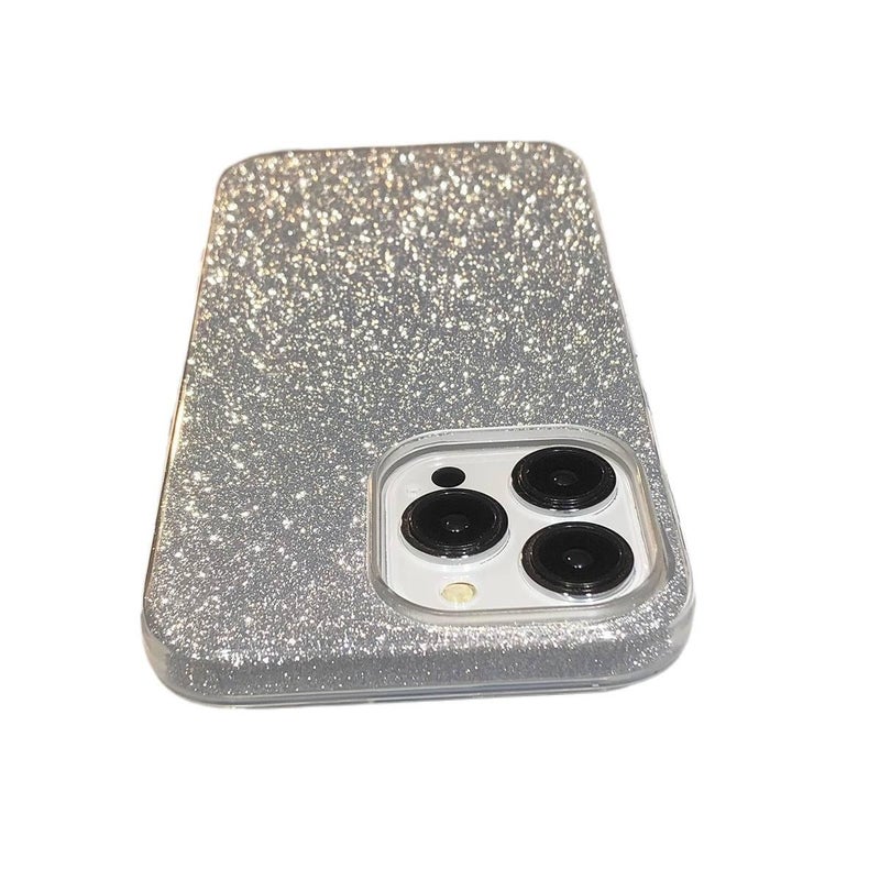 Protective Case | Silver | Silicone | Glitter Sparkle | Ultra Thin | Cover for iphone7plus/8plus - Image 2