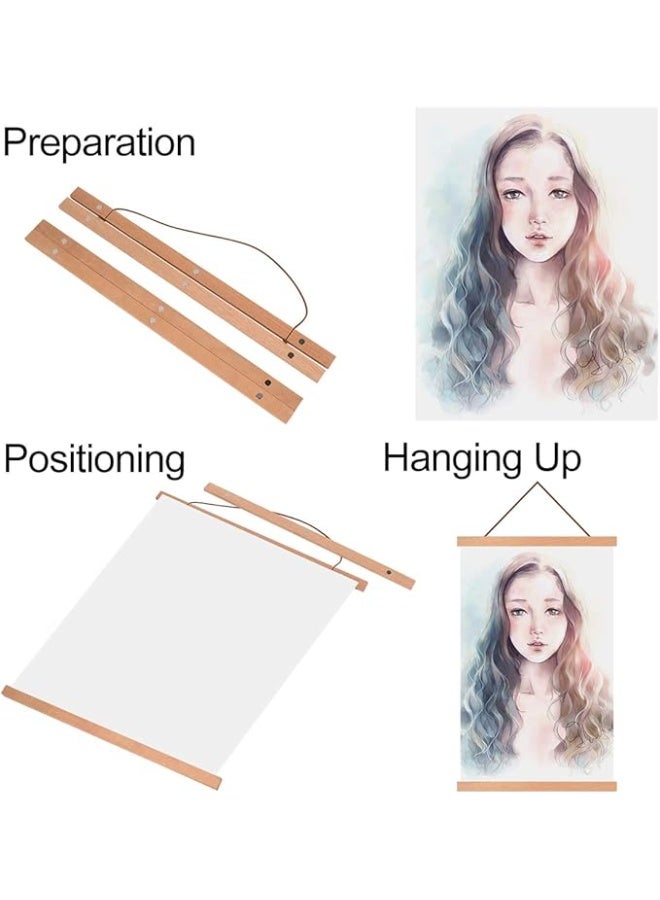 Radezon 16x20 16x24 Poster Frame, Magnetic Poster Frame Hanger for Photo Picture Canvas Artwork Wall Hanging (16 inch) Teak 16L" x 0.7W" - Image 3