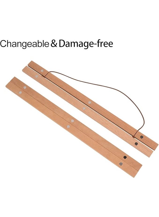 Radezon 16x20 16x24 Poster Frame, Magnetic Poster Frame Hanger for Photo Picture Canvas Artwork Wall Hanging (16 inch) Teak 16L" x 0.7W" - Image 4