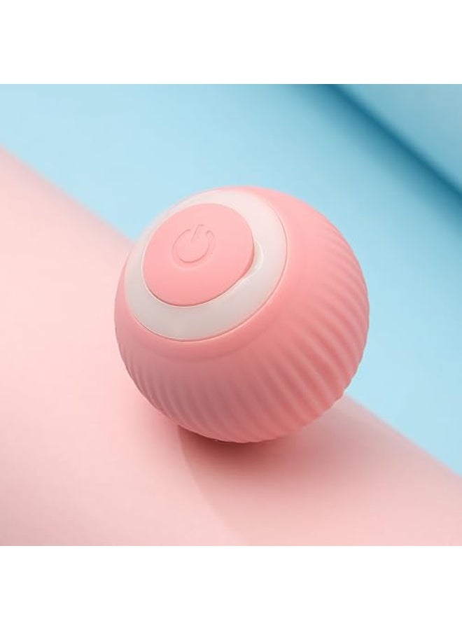 Generic HJQYQ Interactive Cat Ball Toys, Smart Indoor Silent Automatic Moving Ball, Puzzle Eliminates Boring Pet Toys with Lights, Fun Present for Kittens (Pink)  - Image 1