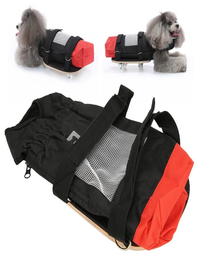 Zerodis Old Dog Wheelchair Pet Walking Scooter Multipurpose Laminated Wood Panel Elastic Band Silent Wheels Breathable Pet Wheelchair Pet Walking Scooter Multi (L(Suitable for 6.5‑9kg/14.3‑19.8lb)) - Image 3