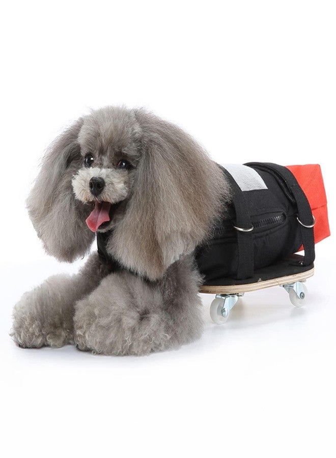 Zerodis Old Dog Wheelchair Pet Walking Scooter Multipurpose Laminated Wood Panel Elastic Band Silent Wheels Breathable Pet Wheelchair Pet Walking Scooter Multi (L(Suitable for 6.5‑9kg/14.3‑19.8lb)) - Image 2