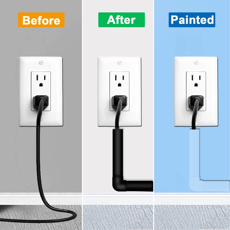 Bestong Cord Cover Raceway Kit - 157" Cable Concealer, Wire Hider for TV Wall Mounting and Wire Management, Black - Image 4