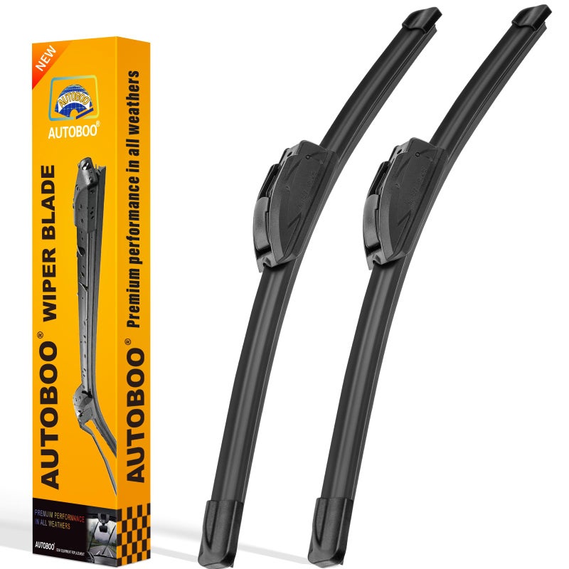 AUTOBOO 26 and 14 Windshield Wipers Blades Pack Of 2OEM Quality Premium AllSeasons Wiper bladesStable and Quiet Armor wiper blades