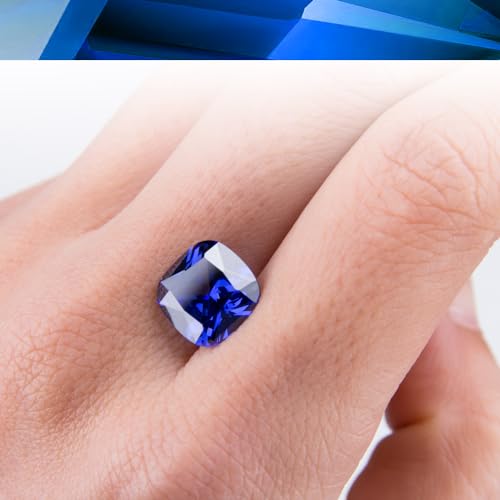 SaiDian 1 Pcs Artificial Blue Tanzanite Stones Cubic Zirconia Loose Gemstone for Women Jewelry Making Ring Necklace Beads Bracelet DIY Craft Making - Image 4