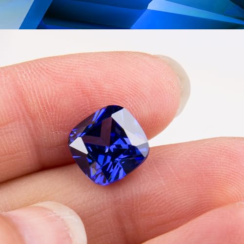 SaiDian 1 Pcs Artificial Blue Tanzanite Stones Cubic Zirconia Loose Gemstone for Women Jewelry Making Ring Necklace Beads Bracelet DIY Craft Making - Image 3