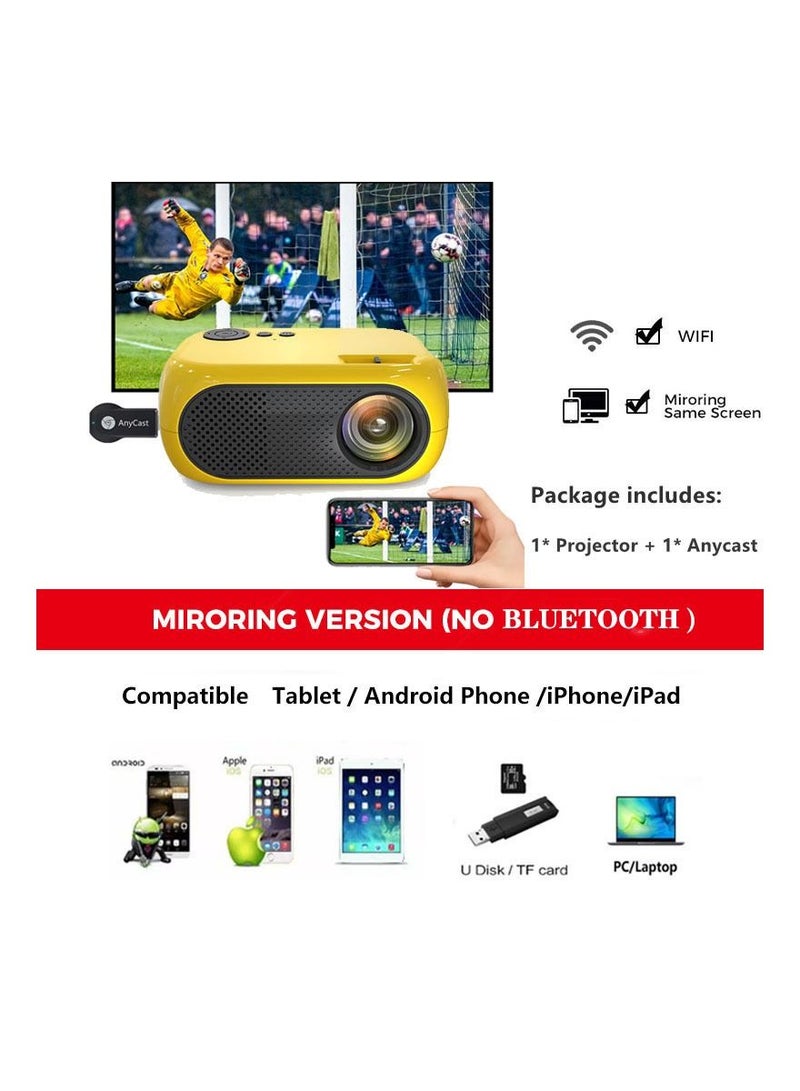AROAQ Mini Projector Full HD 1080P Movie Projector Portable LED Projector Home Theatre Cinema  - Image 1