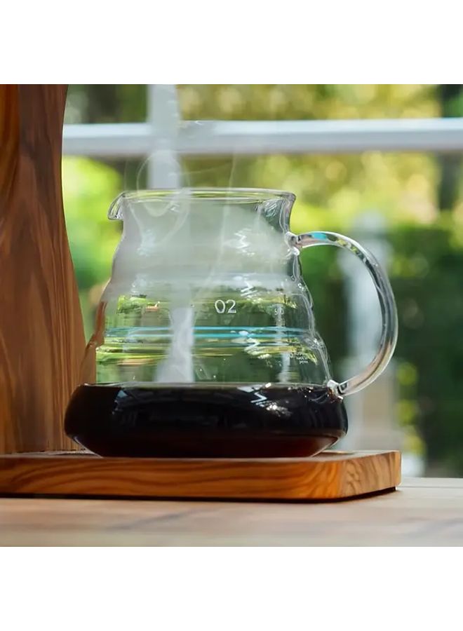 Elegant Clear Glass Coffee Carafe With Lid 20.3oz Heat Resistant Borosilicate Glass For Drip Coffee Maker - Image 1
