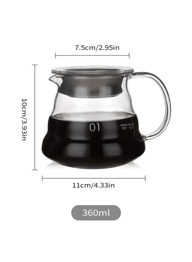 Elegant Clear Glass Coffee Carafe With Lid 20.3oz Heat Resistant Borosilicate Glass For Drip Coffee Maker - Image 3