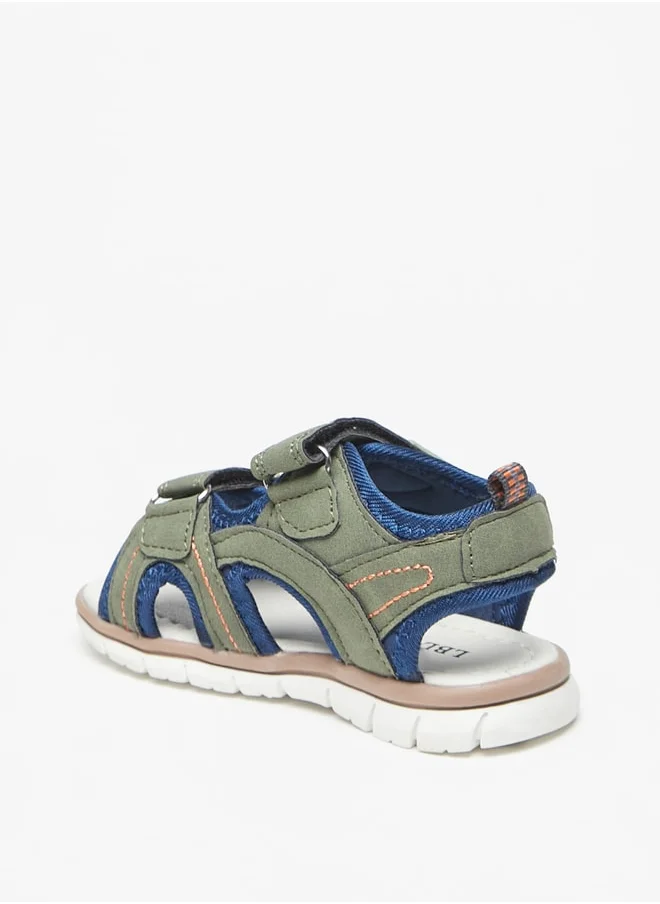 LBL by Shoexpress Boys Panelled Sandals with Hook and Loop Closure