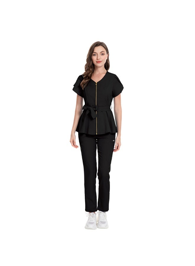 NIBEMINENT Slim Fit Beauty Salon Workwear Medical Scrubs Uniform Women Scrub Set Nursing Accessories Hospital Dental Clinic Surgery Uniform - Image 1