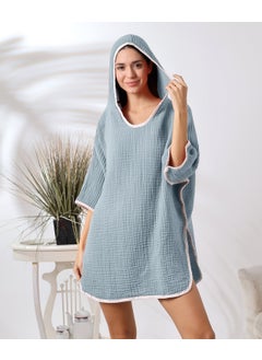 Destiny Hometex 4 Layer Muslin Hooded Adult Women's Poncho  - Image 4