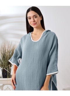 Destiny Hometex 4 Layer Muslin Hooded Adult Women's Poncho  - Image 5