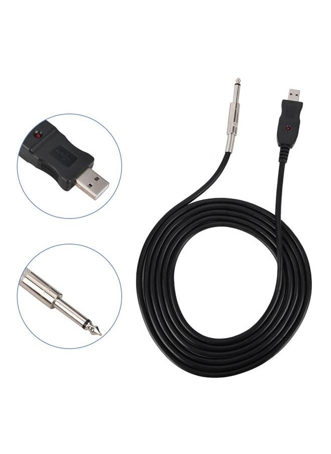 Thoraya 3M Electric USB Guitar Cable PC Instrument Connection Adapter Cable for WIN/MAC for GUITAR COMB  - Image 3