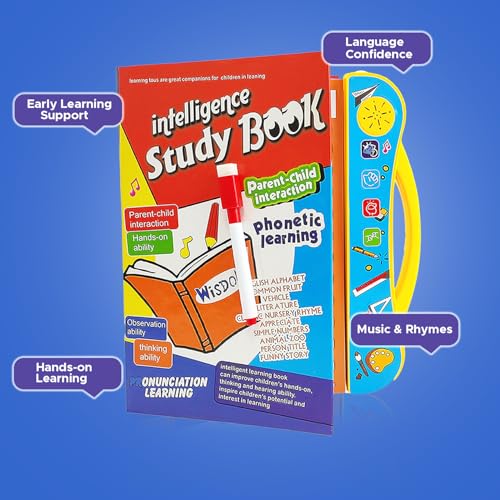 NHR Interactive Musical Early Learning Book for Kids with Sound & Phonics, Music & Touch Features, Talking English Educational Audio Book for Toddlers Boys & Girls (2+ Years) - Image 3