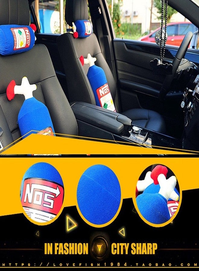 JackSuper Car Neck Pillow,NOS Bottle Design Cool Car Headrest Back Support Pillow for Car Seat, Office Chair, Sofa,Travel Memory Foam Car Decor Head Back Rest Cushion Gift (2PCS Neck Pillows) - Image 2