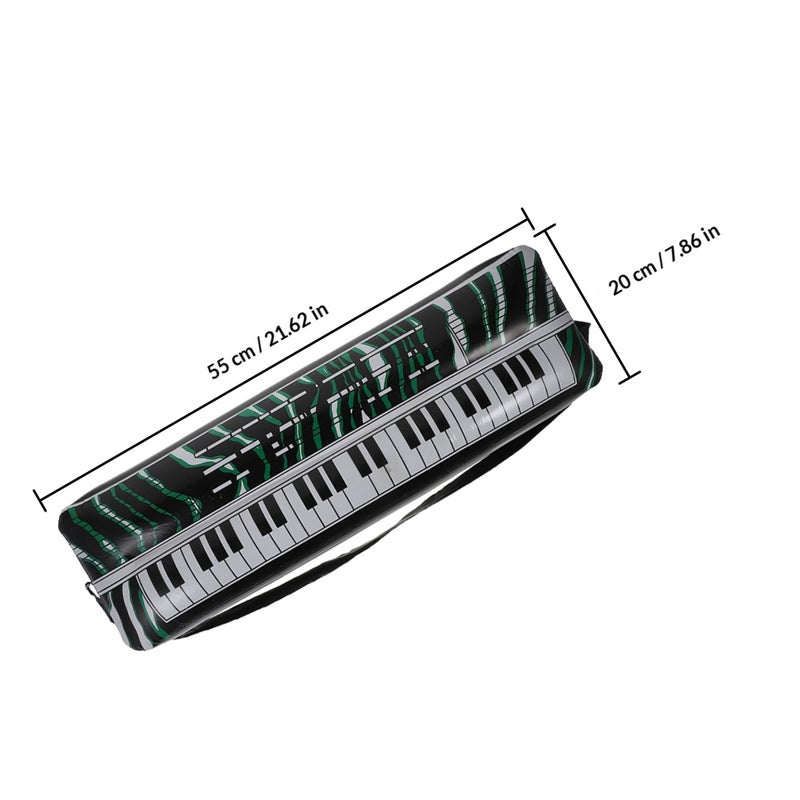 2pcs Inflatable Musical Instrument Toddler Piano Toy Party Props Electric Blow up Keyboard Piano for Kids Birthday Party Decorations - Image 2