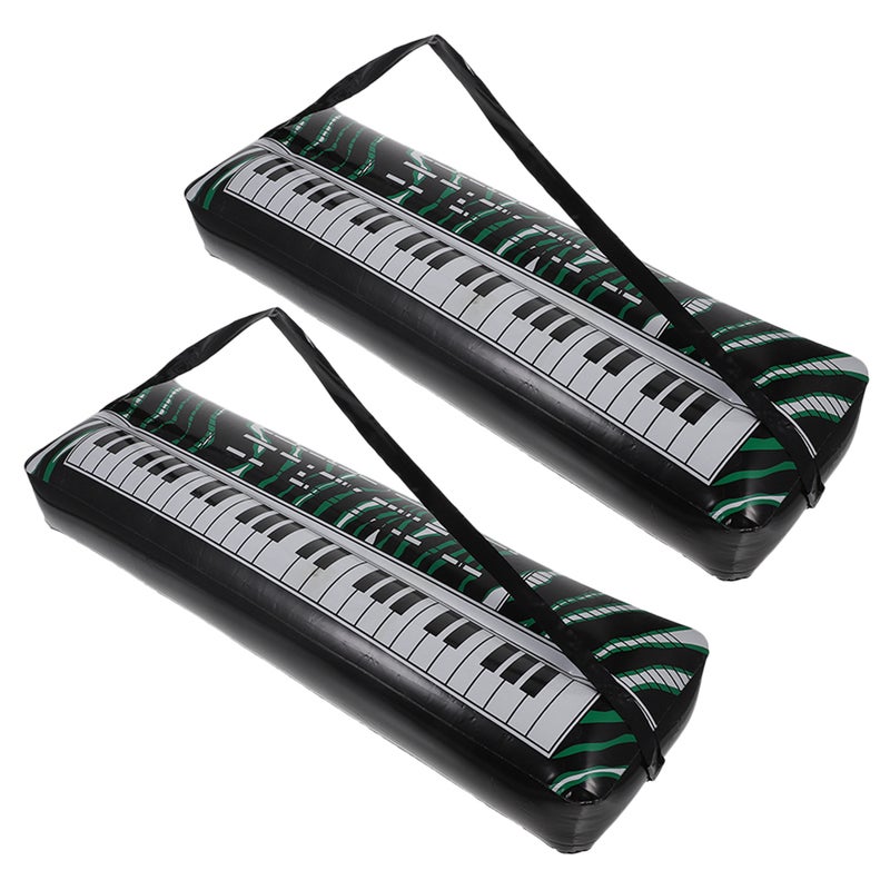 2pcs Inflatable Musical Instrument Toddler Piano Toy Party Props Electric Blow up Keyboard Piano for Kids Birthday Party Decorations - Image 5