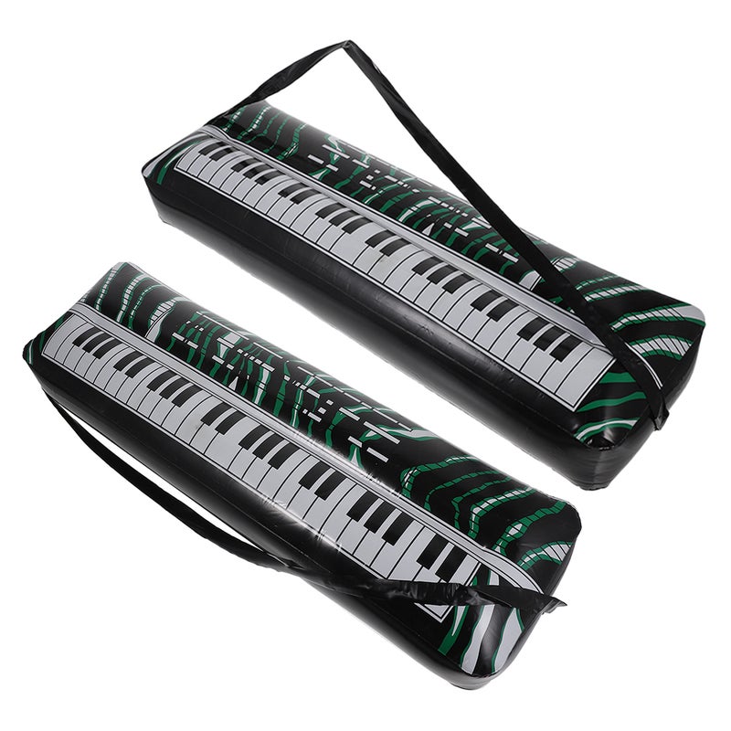 2pcs Inflatable Musical Instrument Toddler Piano Toy Party Props Electric Blow up Keyboard Piano for Kids Birthday Party Decorations - Image 1