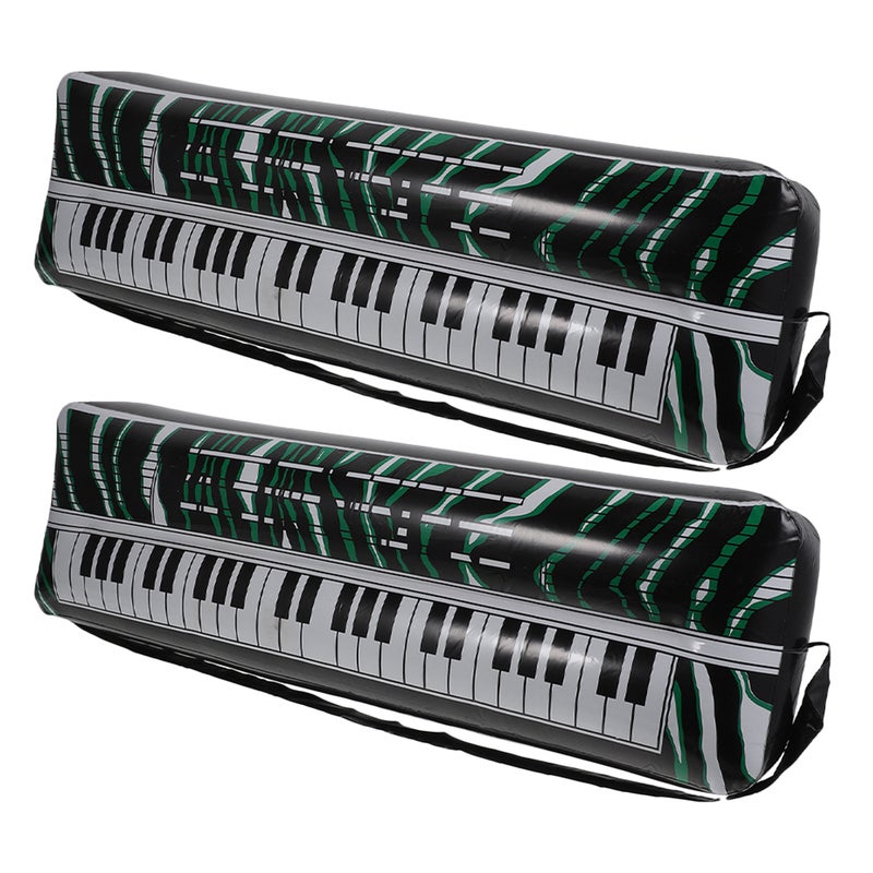 2pcs Inflatable Musical Instrument Toddler Piano Toy Party Props Electric Blow up Keyboard Piano for Kids Birthday Party Decorations - Image 4