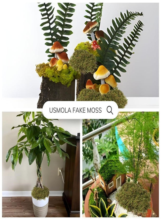 USMOLA Fake Moss, 8 OZ Green Moss for Potted Plants, Artificial Moss for DIY Crafts Home Decor Table Centerpieces Wedding Decoration (Fresh Green 225gr) - Image 3