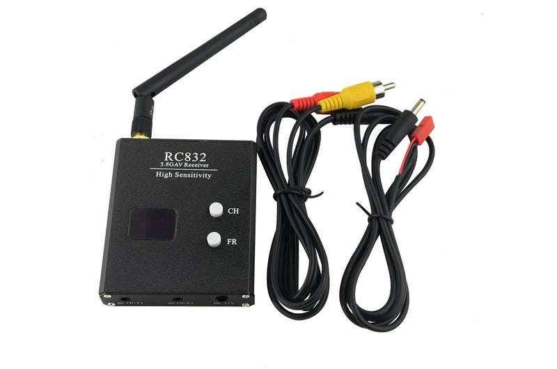 Wolfwhoop WR832 5.8GHz 40CH Wireless FPV Audio Video Receiver for Racing Drone and Multicopter - Image 1