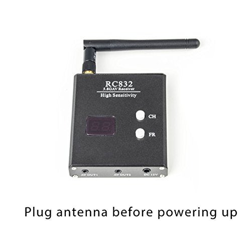 Wolfwhoop WR832 5.8GHz 40CH Wireless FPV Audio Video Receiver for Racing Drone and Multicopter - Image 3