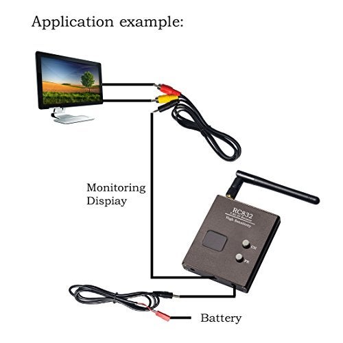 Wolfwhoop WR832 5.8GHz 40CH Wireless FPV Audio Video Receiver for Racing Drone and Multicopter - Image 5