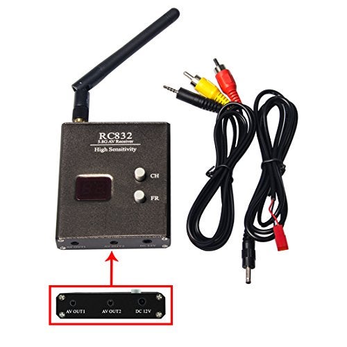 Wolfwhoop WR832 5.8GHz 40CH Wireless FPV Audio Video Receiver for Racing Drone and Multicopter - Image 4